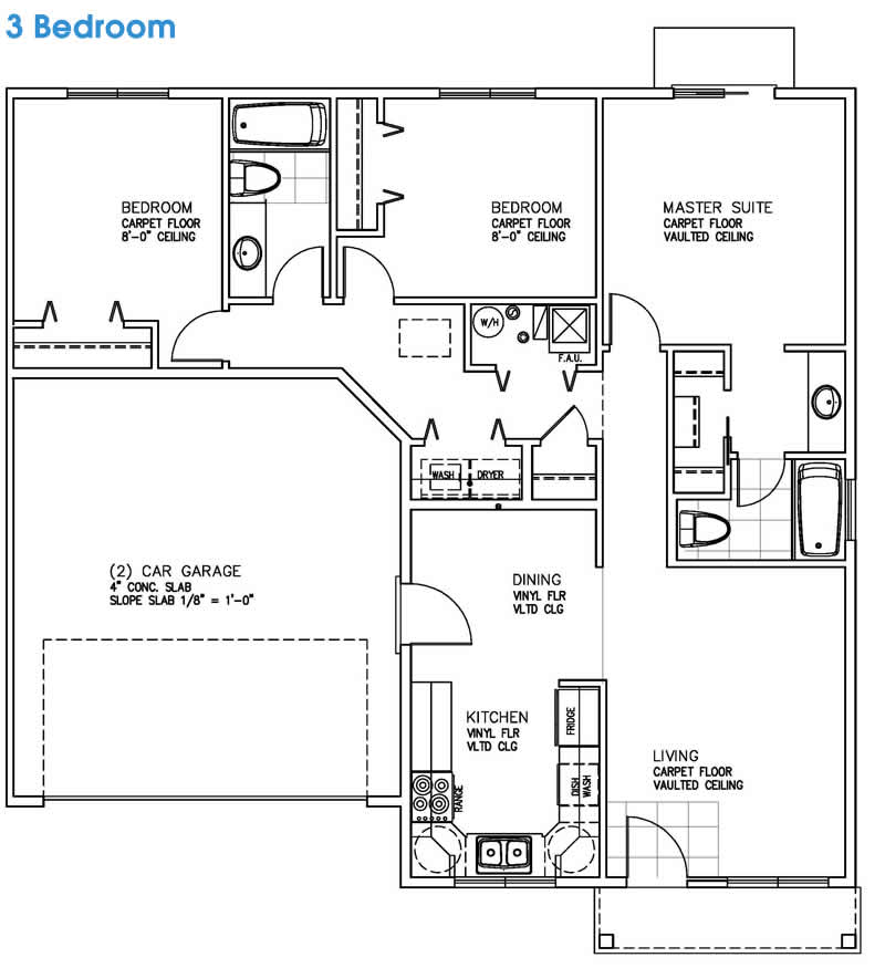 3 Bedroom Twin Home