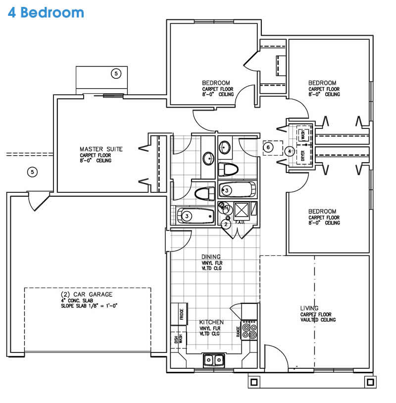 4 Bedroom Twin Home