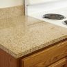 Granite countertop beside the range